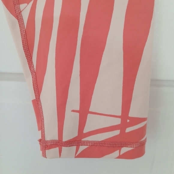 Aerie Chill Play Move Pink Tropical Palm Print Athletic Leggings Womens Medium - Picture 12 of 12